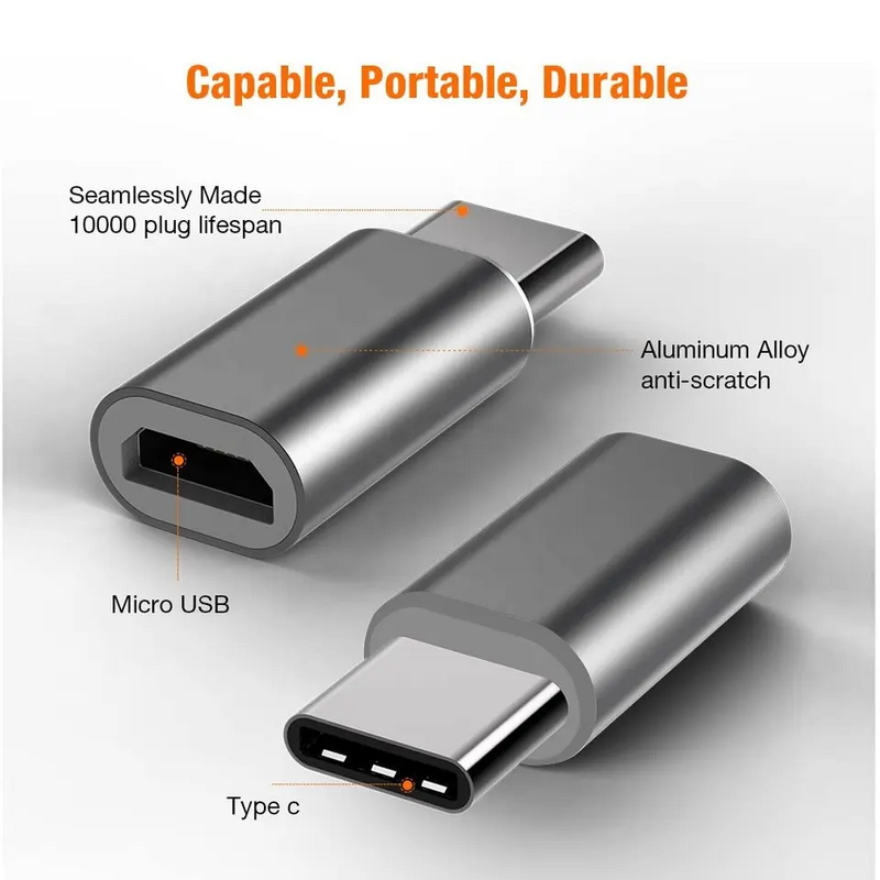 Micro USB to USB C Adapter Manufacturer - Fast Charge 2.0 Male to Female
