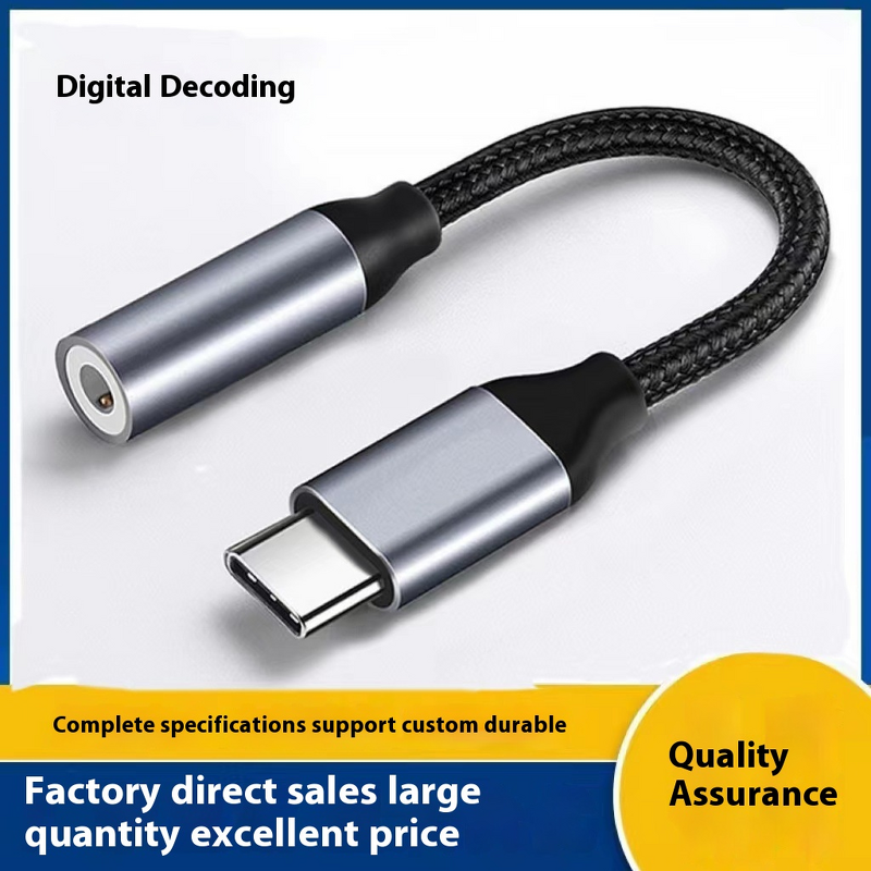 Type-C to 3.5mm Adapter Manufacturer - Audio Cable with 3A Fast Charging