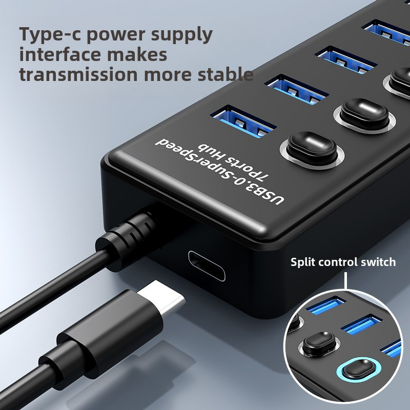 7-Port USB Hub Manufacturer - High Quality 3.0 Docking Station for Laptop