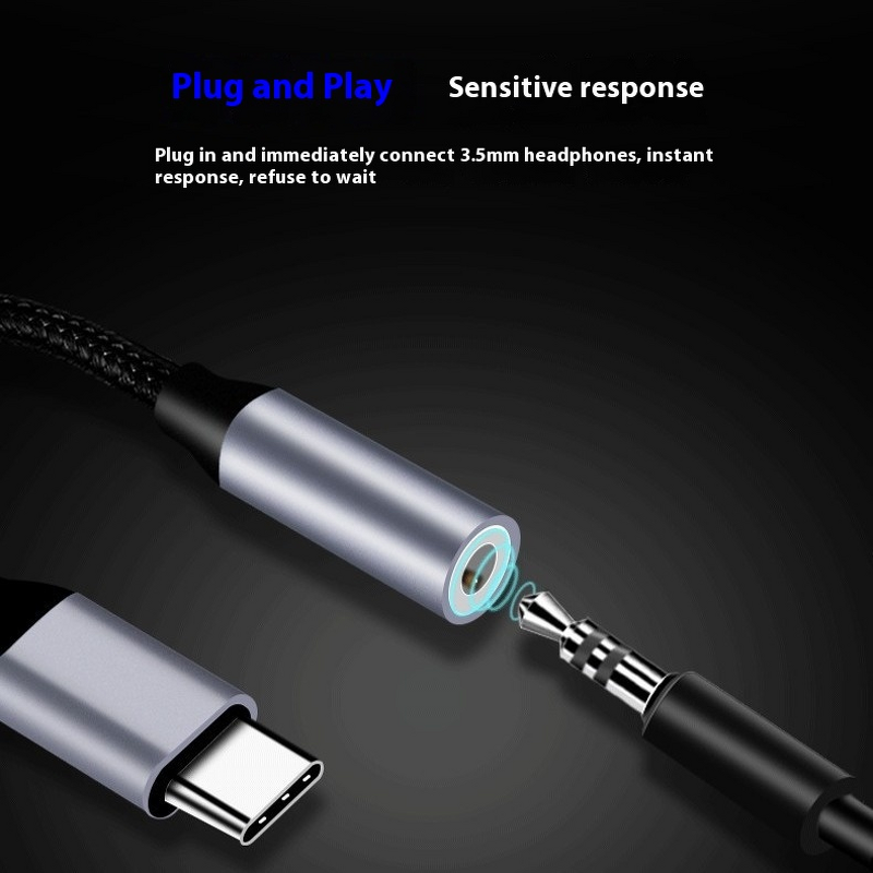 Type-C to 3.5mm Adapter Manufacturer - Audio Cable with 3A Fast Charging