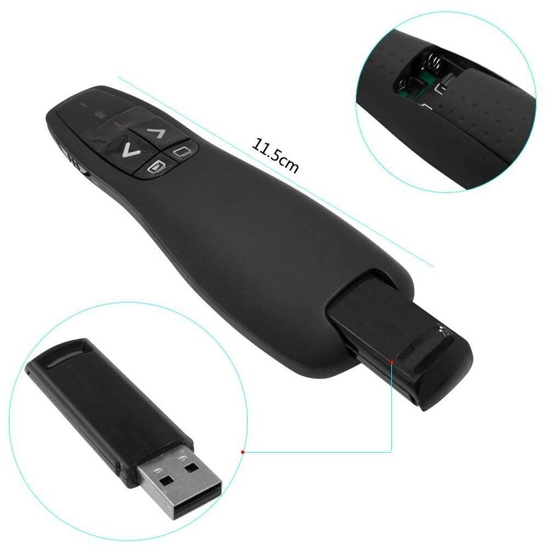 Wireless Laser Pointer Pen Manufacturer - 2.4G RF USB PPT Remote Control Mouse