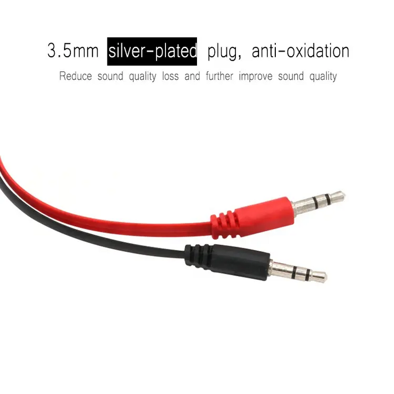 Stereo Audio Adapter Cable Manufacturer - 4-Pole 3.5mm Male to 2 Female