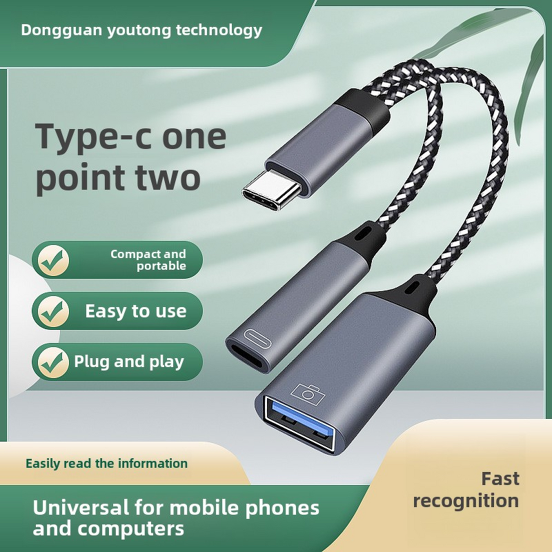 Type-C USB Adapter Manufacturer - Two-in-One OTP Protected Charging Converter