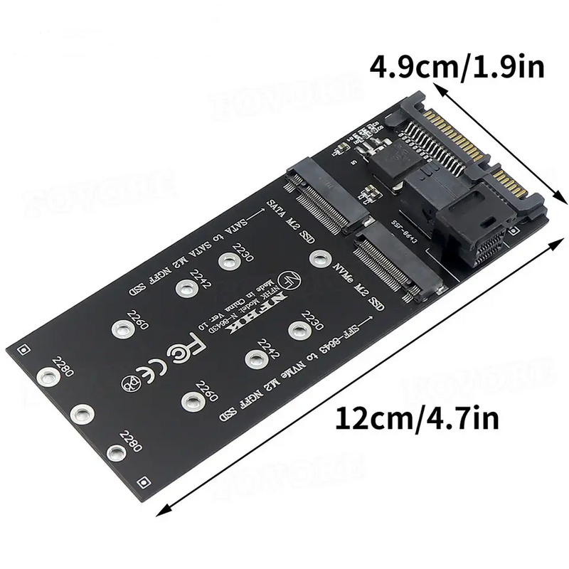 U.2 to M.2 SSD Converter Manufacturer - SFF-8654 22Pin for SATA Expansion