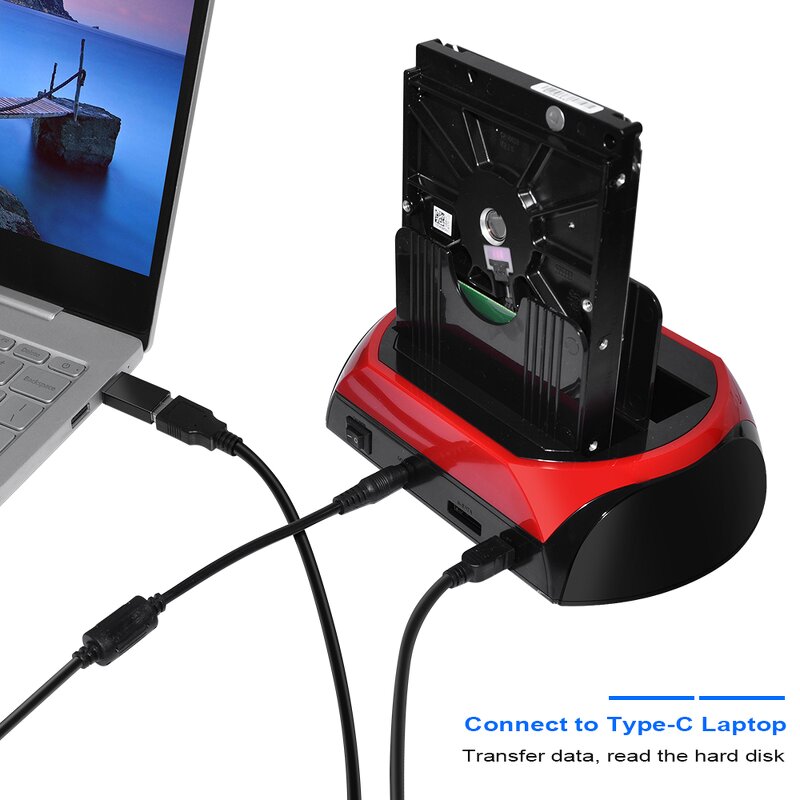 HDD Docking Station Manufacturer - USB 2.0 IDE SATA Dual Bay Cloning Dock