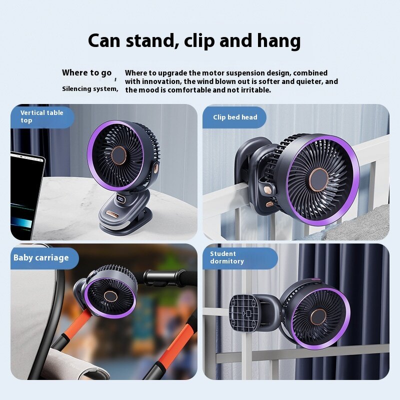 USB Table Fan Manufacturer - Full-Automatic Circulation Clip for Office