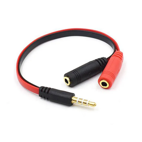 Stereo Audio Adapter Cable Manufacturer - 4-Pole 3.5mm Male to 2 Female