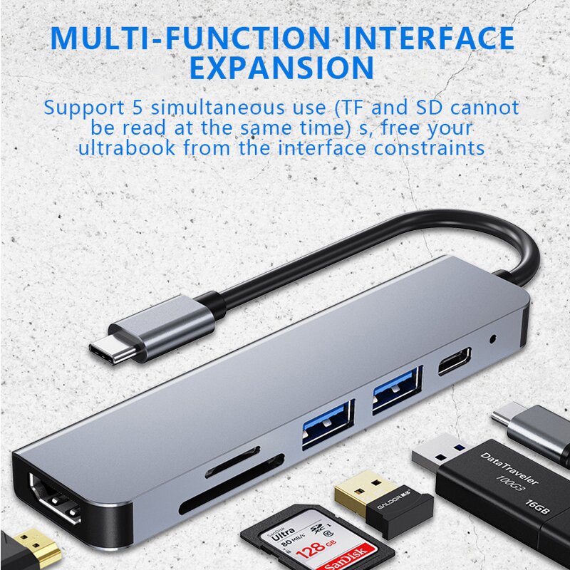 Type C USB Hub Factory - Hot Sale Multi-Functional for Computer Projector