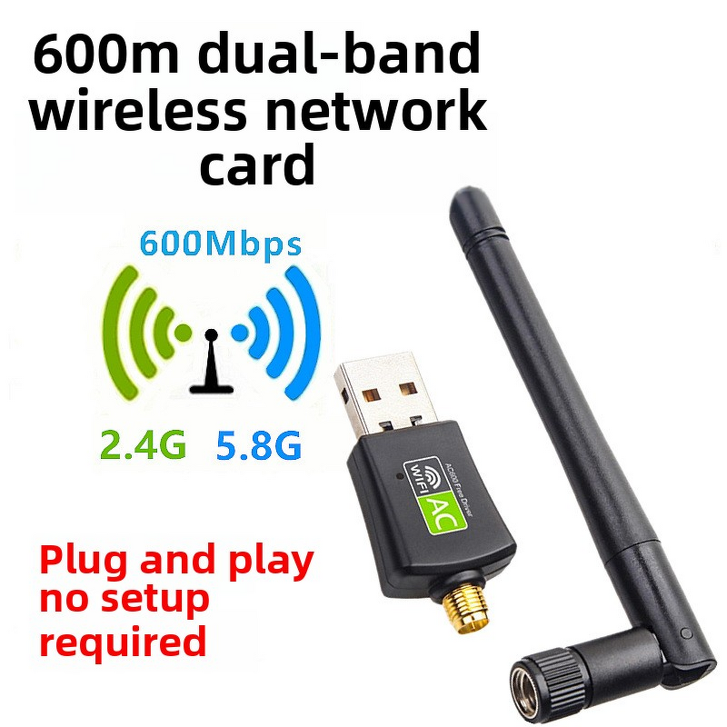 Mini 5G Network Card Manufacturer - Dual Band 600M Drive-Free USB Adapter