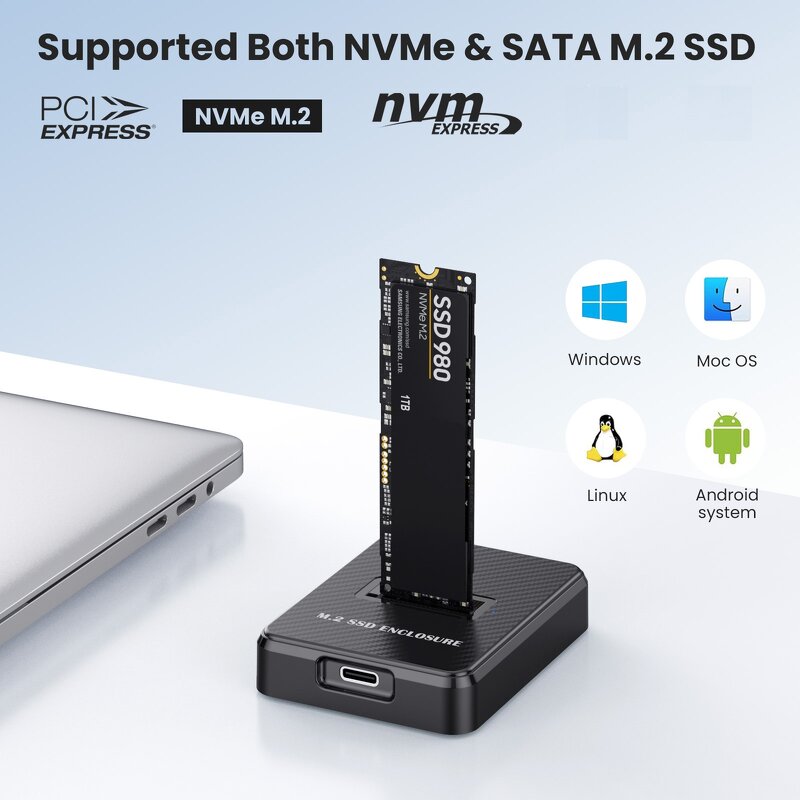 M.2 NVMe SSD Enclosure Manufacturer - Type-C High-Speed Read Write for Laptop