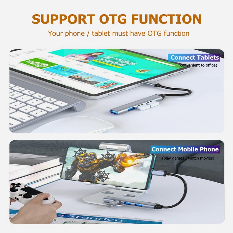 4-Port USB 3.0 Hub Manufacturer - High-Speed OTG Docking Station for iPad