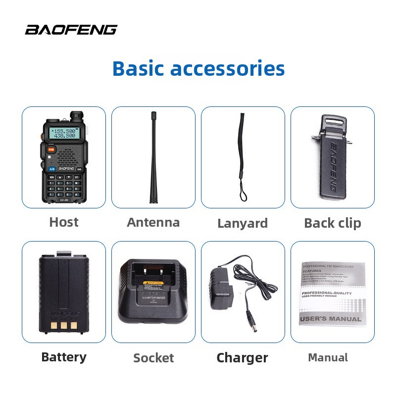 Mini Walkie-Talkie Factory - Wholesale UV-5R 5km Range with Earphones