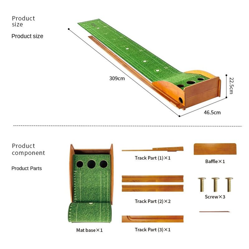 Golf Putting Mat Manufacturer - Three Hole