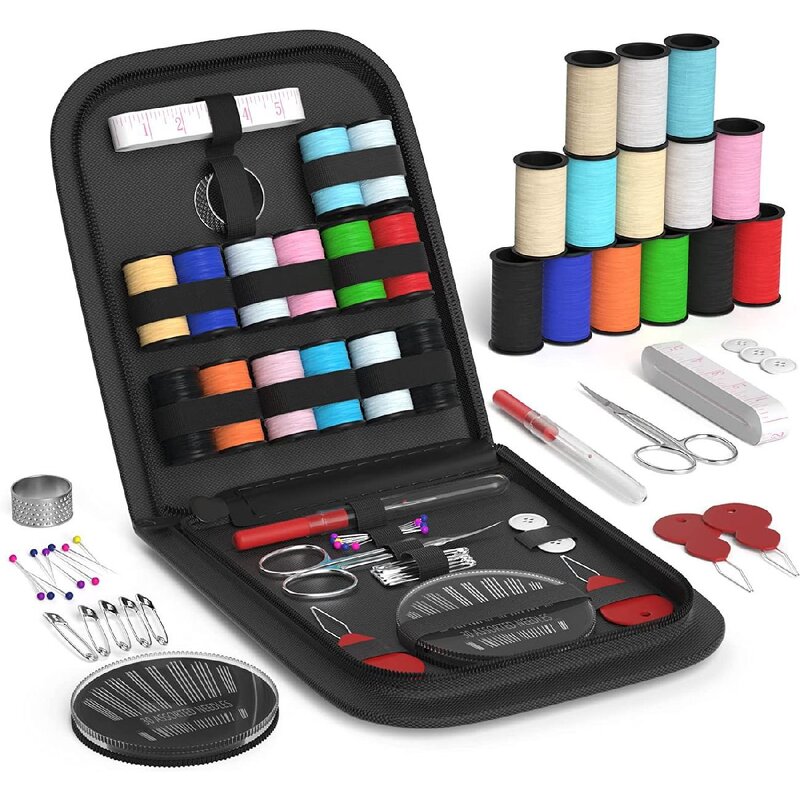 Portable Sewing Kit Manufacturer - Black Case for Home Travel Emergency