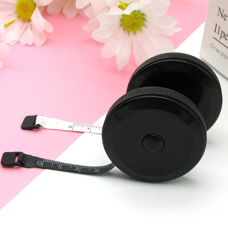 Soft Tape Measure Manufacturer - Black Retractable 1.5m for Body Fabric
