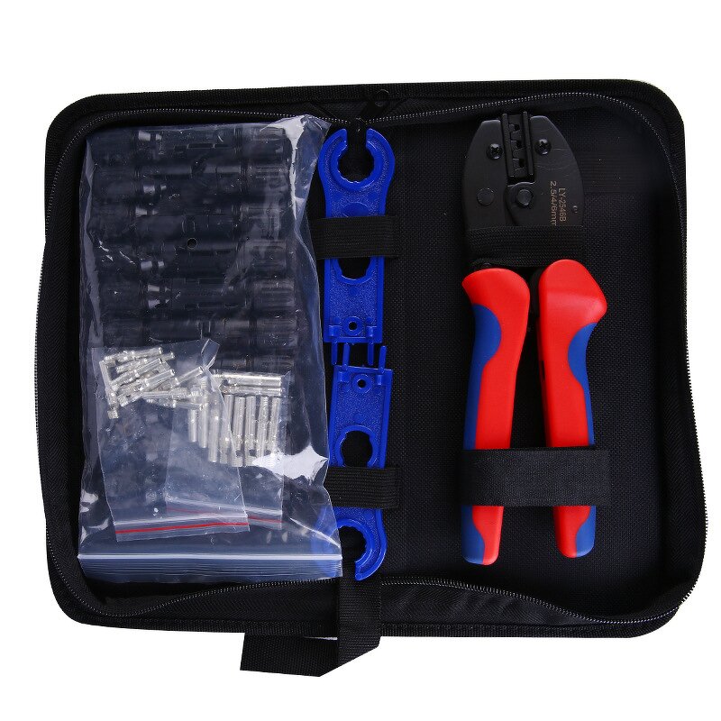 Solar Crimper Tool Kit Manufacturer - with 6 Pairs Connectors Panel Cable