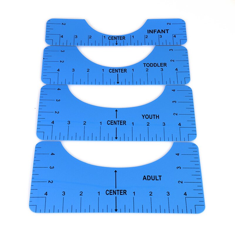 T-shirt Ruler Guide Manufacturer - Industrial DIY Grade 4pcs Vinyl Alignment