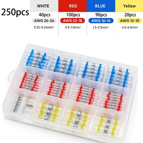 Heat Shrink Butt Connector Factory - 250pcs Waterproof Solder Seal Wire