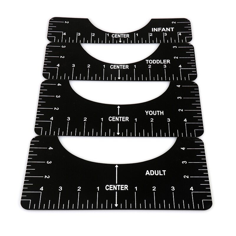T-shirt Ruler Guide Manufacturer - Industrial DIY Grade 4pcs Vinyl Alignment