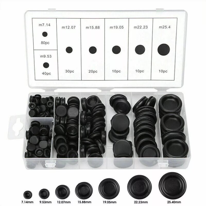 Grommet Assortment Kit Manufacturer - 170pcs Rubber Firewall Hole Plug Set