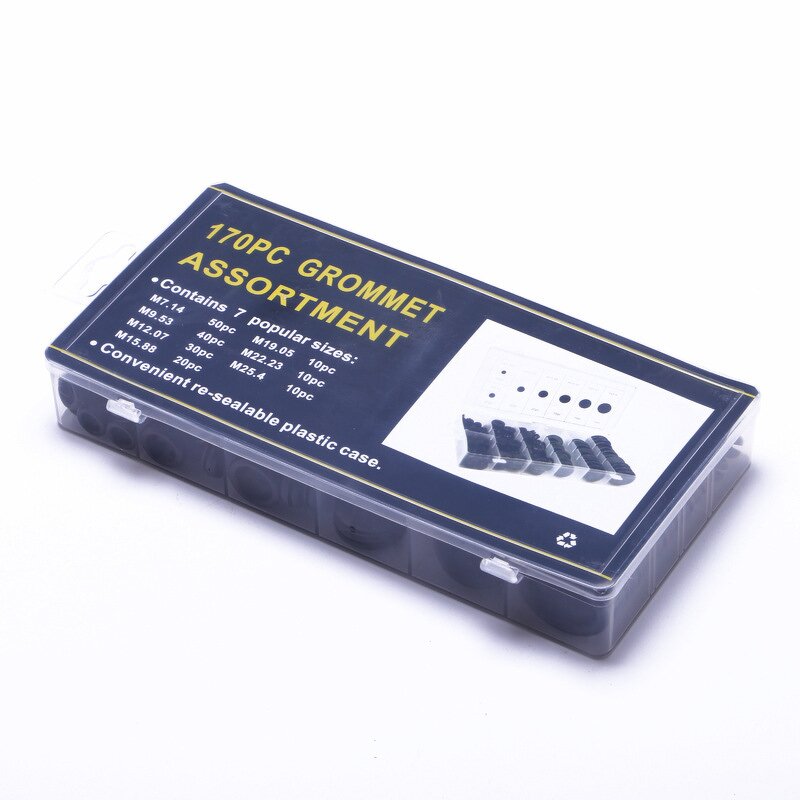 Rubber Grommets Kit Manufacturer - 170PCS Assortment for Wiring Drill Hole