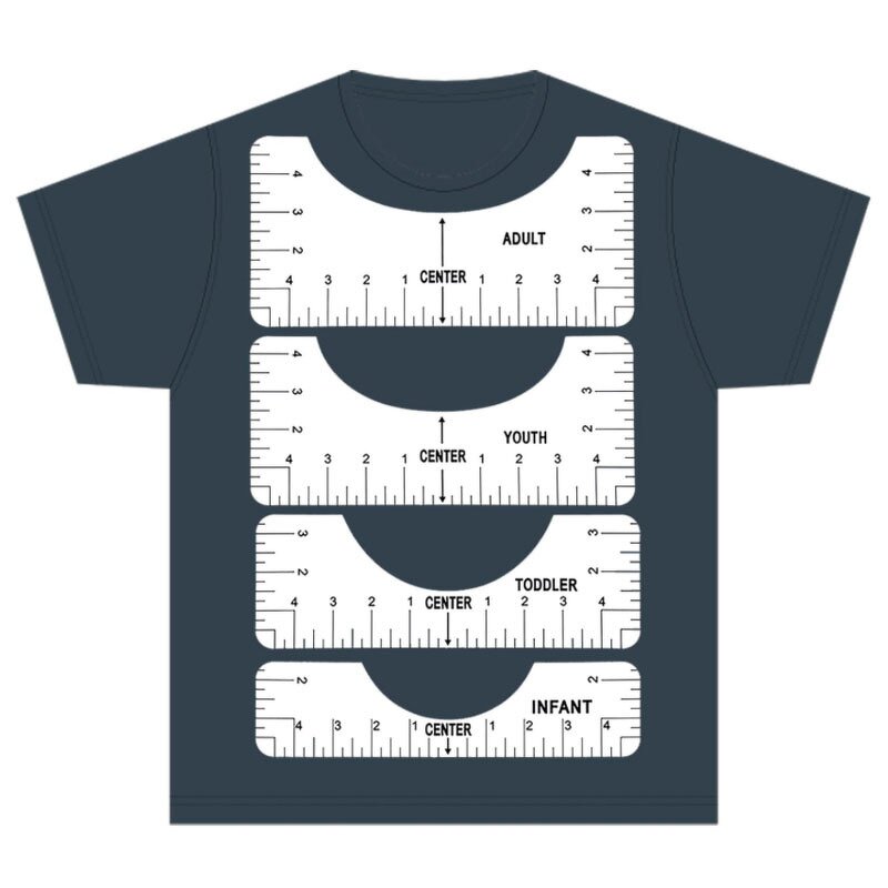 T-shirt Ruler Guide Manufacturer - Industrial DIY Grade 4pcs Vinyl Alignment
