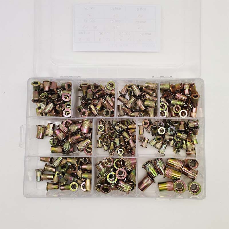 Rivet Nut Set Manufacturer - 300PCS Carbon Steel Painted Zinc Vertical