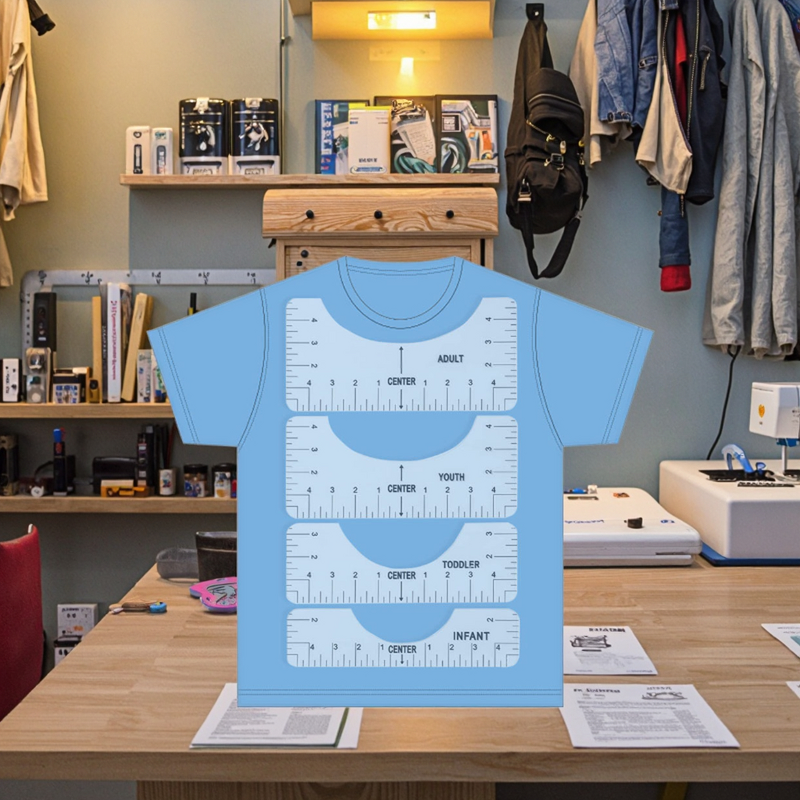 T-shirt Ruler Guide Manufacturer - Industrial DIY Grade 4pcs Vinyl Alignment