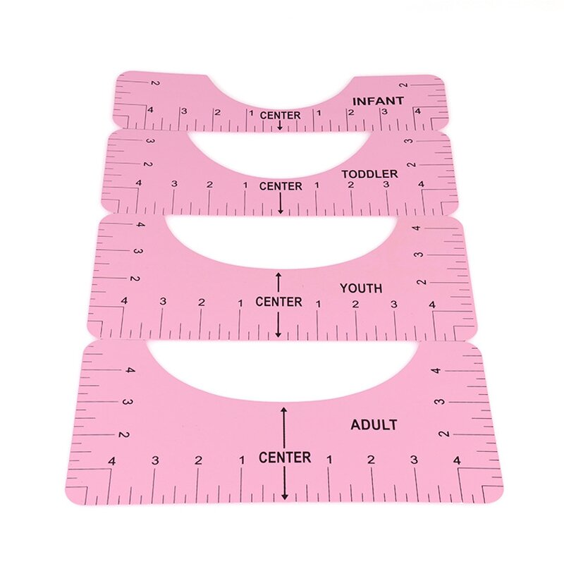 T-shirt Ruler Guide Manufacturer - Industrial DIY Grade 4pcs Vinyl Alignment
