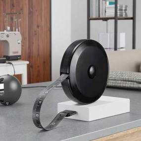 Soft Tape Measure Manufacturer - Black Retractable 1.5m for Body Fabric