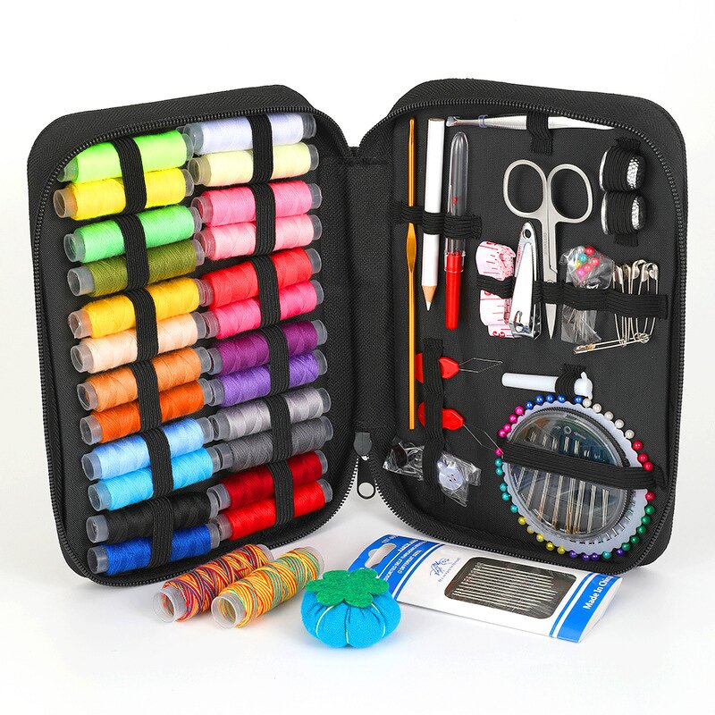 Portable Sewing Kit Manufacturer - Black Case for Home Travel Emergency