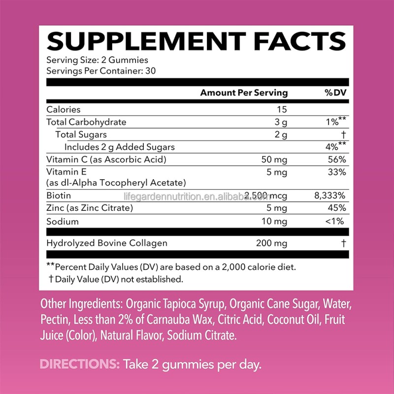 Biotin Gummies Factory - OEM Fish Collagen Supplement