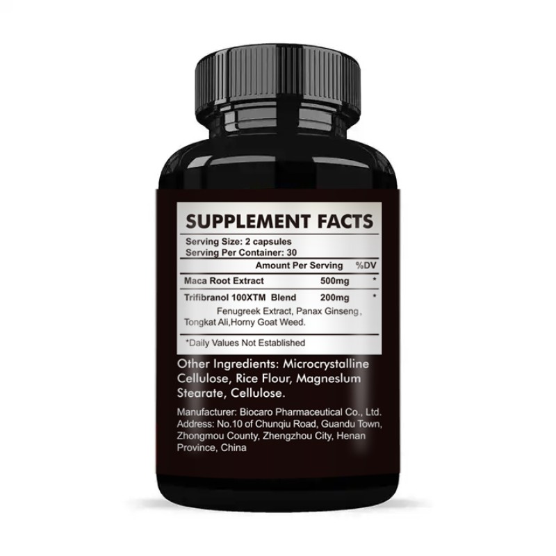 Black Maca Capsules Factory - OEM Herbal Strength Supplement
