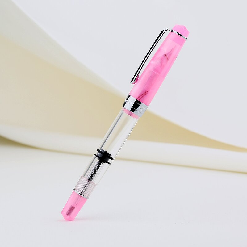 Acrylic Fountain Pen Manufacturer - PENBBS-309 Light Pink Piston Small Nib