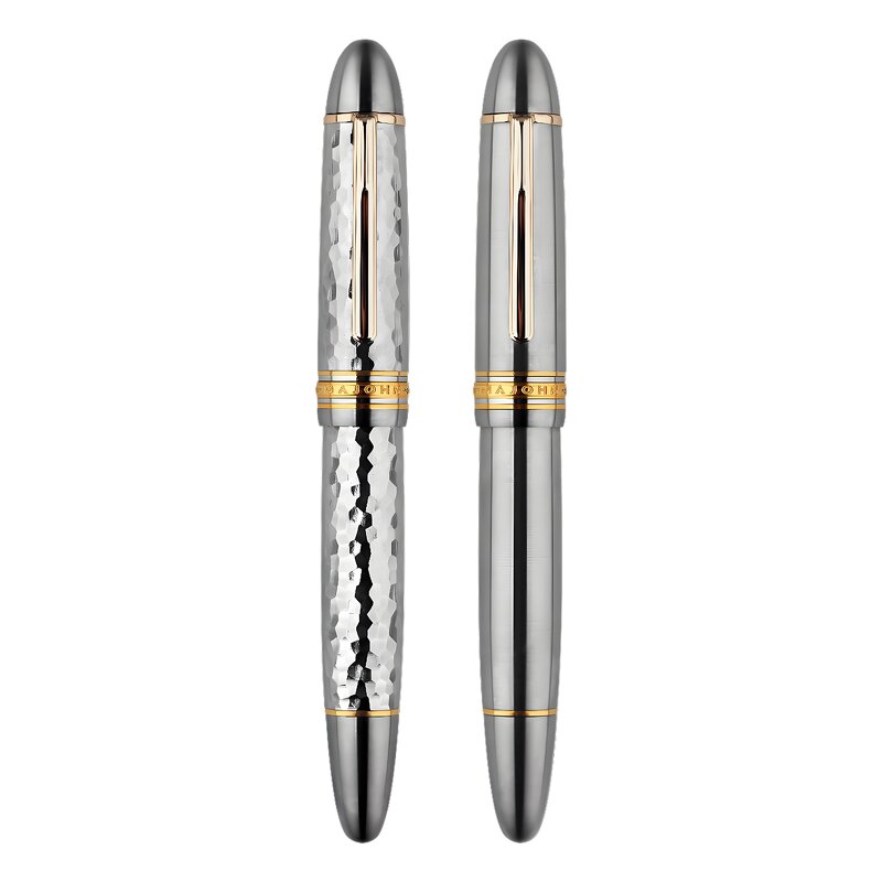 Titanium Alloy Fountain Pen Manufacturer - MAJOHN P141 8# 40 Hammered Pattern