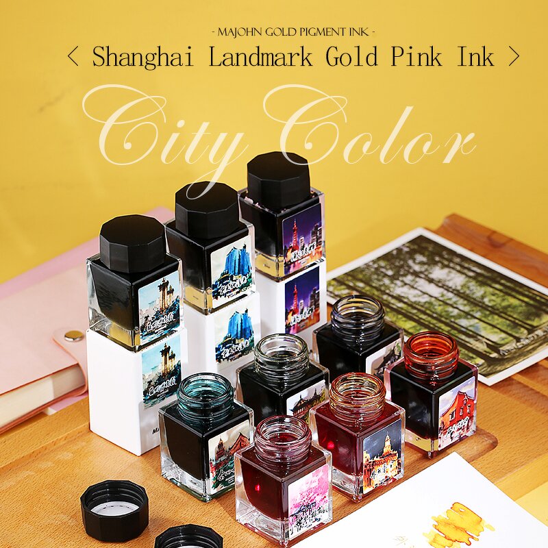 Colored Ink Set Factory - MAJOHN 20ml Gold Powder for Dipping Pens