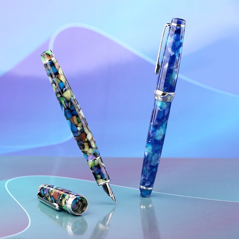 Small Art Fountain Pen Factory - New Moon2 Design for Student Adult Writing