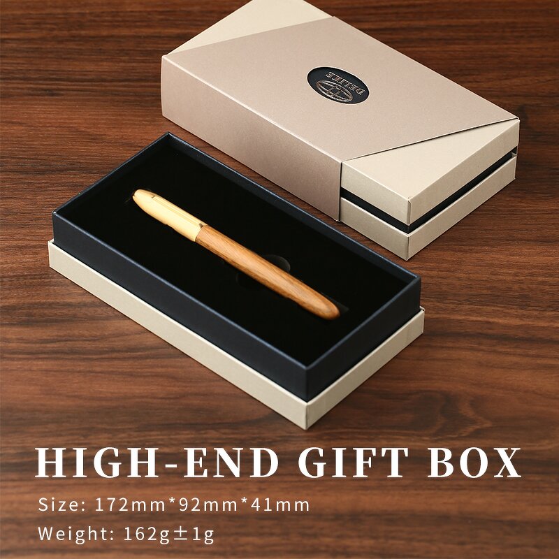 Art Tip Fountain Pen Factory - MAJOHN Extra-Small Bronze Wood Hat Gift Box