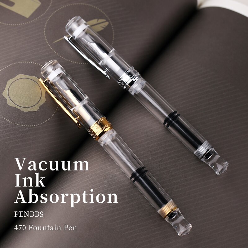 Stainless Steel Fountain Pen Factory - PENBBS 470 Vacuum Ink 0.5mm F Nib