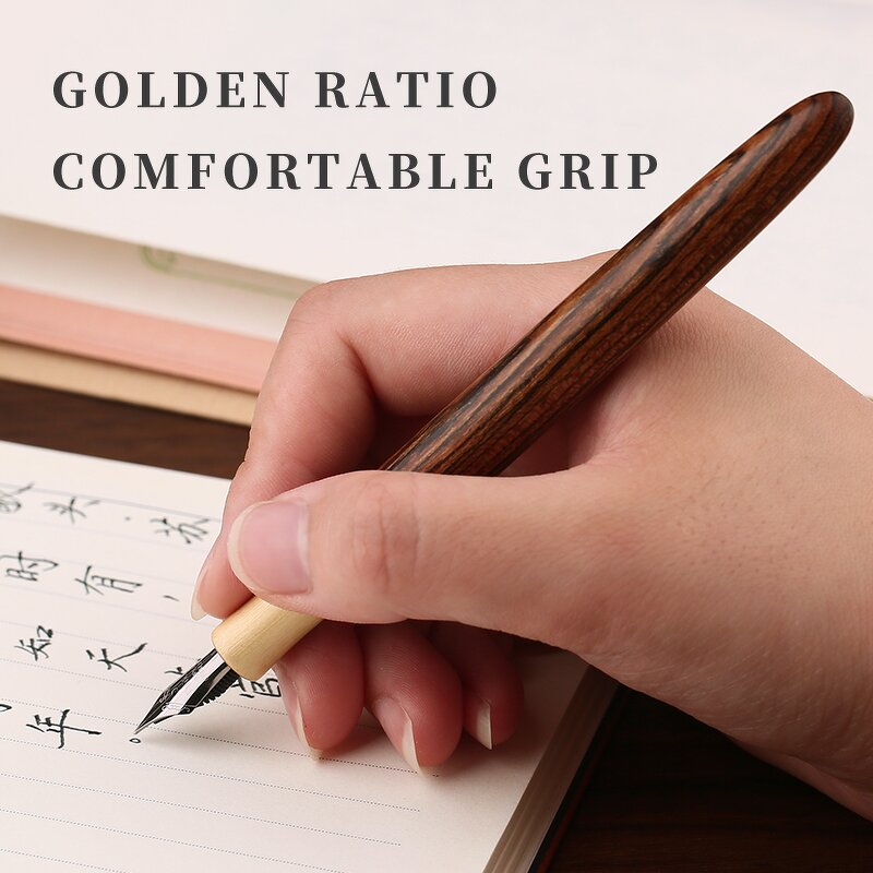 Art Tip Fountain Pen Factory - MAJOHN Extra-Small Bronze Wood Hat Gift Box