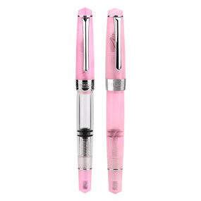 Acrylic Fountain Pen Manufacturer - PENBBS-309 Light Pink Piston Small Nib