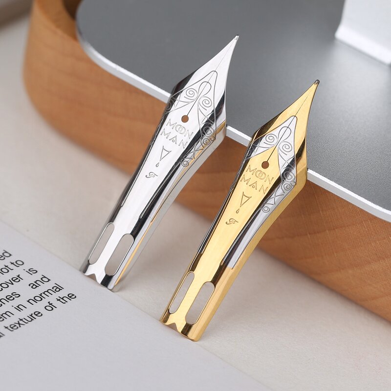 Fountain Pen Manufacturer - MAJOHN 8# 40 Type Gold Black Blue Plated Nib