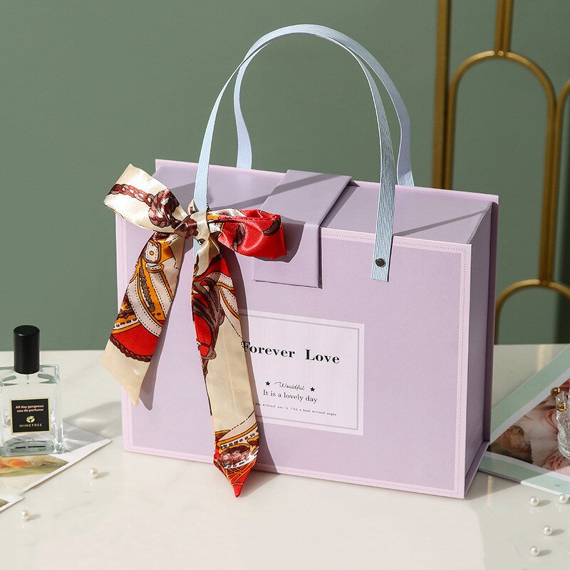 Hand-Held Packaging Box Factory - Large Birthday Exquisite Empty Cardboard with Handle