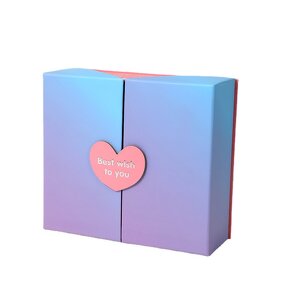 Gift Packaging Factory - Wholesale Creative Double Opening Gradient Color Valentine's Day