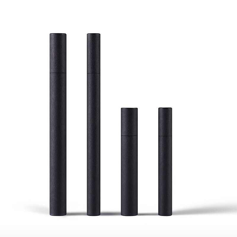 Incense Box Manufacturer - New Design Empty Kraft Paperboard Cylinder Tree Grain