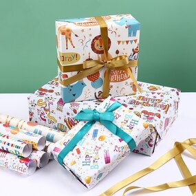Pack Paper Manufacturer - Wholesale Birthday Cartoon Animal Series for Gift Shop