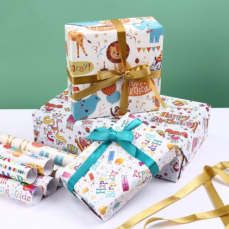 Pack Paper Manufacturer - Wholesale Birthday Cartoon Animal Series for Gift Shop