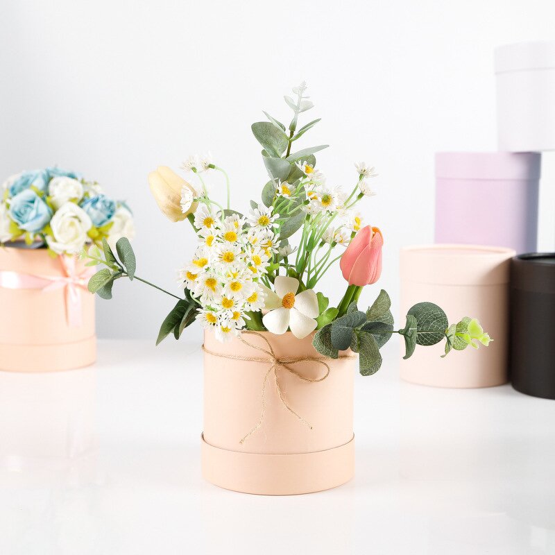 Gift Box Manufacturer - New Arrival Modern Round Purple with Lid