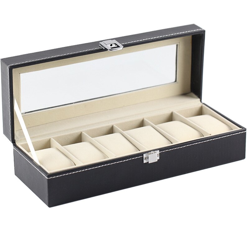 Watch Storage Box Factory - Hot Sale Luxury 6 Slot Waterproof Lock Closed