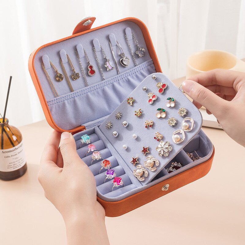 PU Leather Jewelry Case Factory - Portable Luxury New Style Rectangle Travel